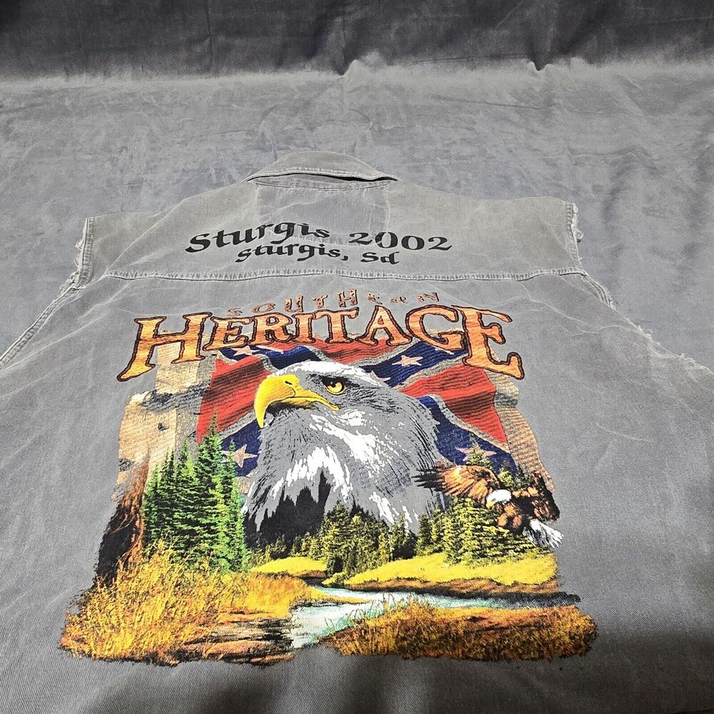 Biker Design Vest Men's Sz M, Sturgis, SD 2002